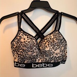 Bebe Animal Print Strappy Bra